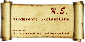 Mindszenti Skolasztika névjegykártya